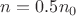 $n = 0.5n_0$