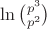 $\ln{p^3 \choose p^2}$