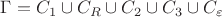 $\Gamma = C_1 \cup C_R \cup C_2 \cup C_3 \cup C_{\varepsilon}$