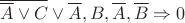 $\overline{\overline{A} \vee C}\vee \overline{A},B,\overline{A},\overline{B} \Rightarrow 0$