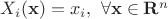 $X_i(\mathbf{x}) = x_i, ~ \forall \mathbf{x} \in \mathbf{R}^n$