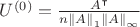 $U^{(0)} = \frac{A^{\intercal}}{n \left\lVert A \right\rVert_1 \left\lVert A \right\rVert_{\infty}}$