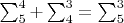 $\sum_5^4 + \sum_4^3 = \sum_5^3$