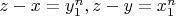 $z-x=y_1^n, z-y=x_1^n$