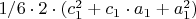 $1/6\cdot 2\cdot  (c_1^2+c_1\cdot  a_1+a_1^2)$