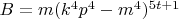 $B=m(k^4p^4-m^4)^{5t+1}$