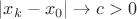 $|x_k-x_0|\to c>0$