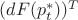 $(dF(p^{*}_t))^{T}$