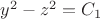 $y^2 - z^2 = C_1$
