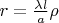 $r=\frac{\lambda l}{a}\rho$