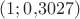$(1;0{,}3027)$