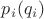$p_i(q_i)$