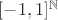 $[-1,1]^{\mathbb N}$