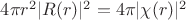 $4\pi r^2|R(r)|^2= 4\pi |\chi(r)|^2$