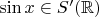 $\sin x \in S'(\mathbb{R})$