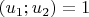 $(u_1;u_2)=1$