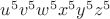 $u^5 v^5 w^5 x^5 y^5 z^5$