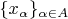 $\{x_\alpha\}_{\alpha\in A}$