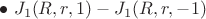 $\bullet\;J_1(R,r,1)-J_1(R,r,-1)$