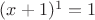 $(x+1)^1=1$