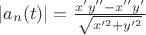 $|a_n(t)|=\frac{x'y''-x''y'}{\sqrt{x'^2+y'^2}}$