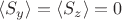 $\langle S_y\rangle = \langle S_z \rangle =0$