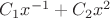$C_1x^{-1}+C_2 x^2$