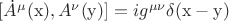 $[\dot{A}^{\mu}(\mathrm{x}),A^{\nu}(\mathrm{y})] = ig^{\mu\nu}\delta(\mathrm{x}-\mathrm{y})$