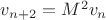 $v_{n+2}=M^2 v_n$