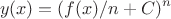 $$ y(x)= (f(x)/n+C)^n $$