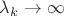 $\lambda_k\to\infty
$
