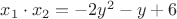 $x_1\cdot x_2=-2y^2-y+6$