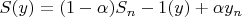 $S(y) = (1-\alpha)S_n - 1(y) + \alpha y_n$