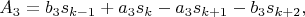 $$A_3=b_3s_{k-1}+a_3s_k-a_3s_{k+1}-b_3s_{k+2},$$