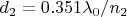 $d_2=0.351\lambda_0/n_2