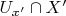 $U_{x'}\cap X'$