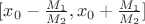 $[x_0-\frac{M_1}{M_2},x_0+\frac{M_1}{M_2}]$