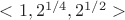 $<1,2^{1/4},2^{1/2}>$