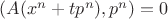 $(A(x^n+tp^n),p^n)=0$