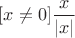 $[x\ne0]\dfrac x{|x|}$