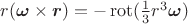 $r(\boldsymbol{\omega}\times\boldsymbol{r}) = -\operatorname{rot}(\frac{1}{3}r^3\boldsymbol{\omega})$