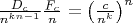 $\frac{D_c}{n^{kn-1}}\frac{F_c}n=\left(\frac c{n^k}\right)^n$