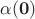 $\alpha(\mathbf{0})$