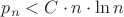 $p_n<C\cdot n\cdot\ln n$