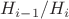 $H_{i-1}/H_i$