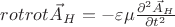 $rot_{} rot_{} \vec A_H  =  - \varepsilon \mu \frac{{\partial ^2 \vec A_H }}
{{\partial t^2 }}$