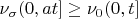 $\nu_{\sigma}(0,at]\ge \nu_0(0, t]$