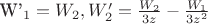 W'_1=W_2, W'_2=\frac{W_2}{3z}-\frac{W_1}{3z^2}$