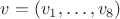 $v=(v_1,\ldots,v_8)$