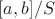 $[a,b]/S$